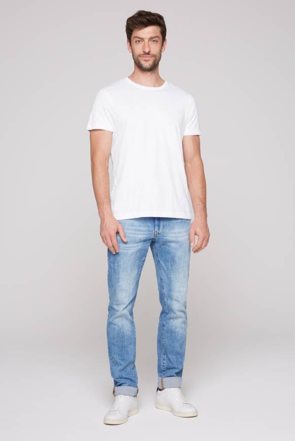 Soccx Basic T-Shirt Rundhals 2er-Pack opticwhite 2025
