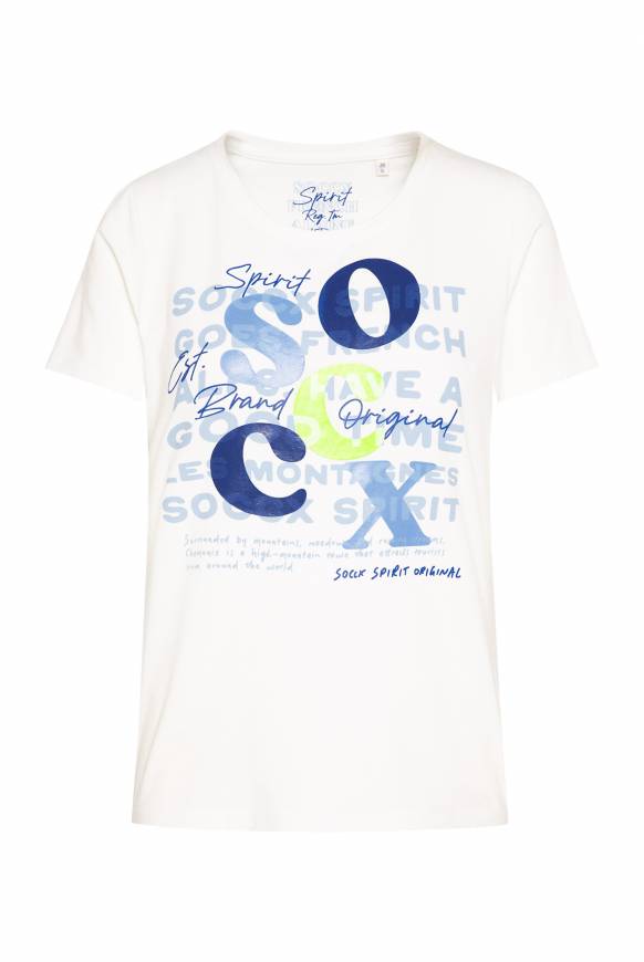 Soccx T-Shirt mit Rundhalsausschnitt und Print ivory Black Friday
