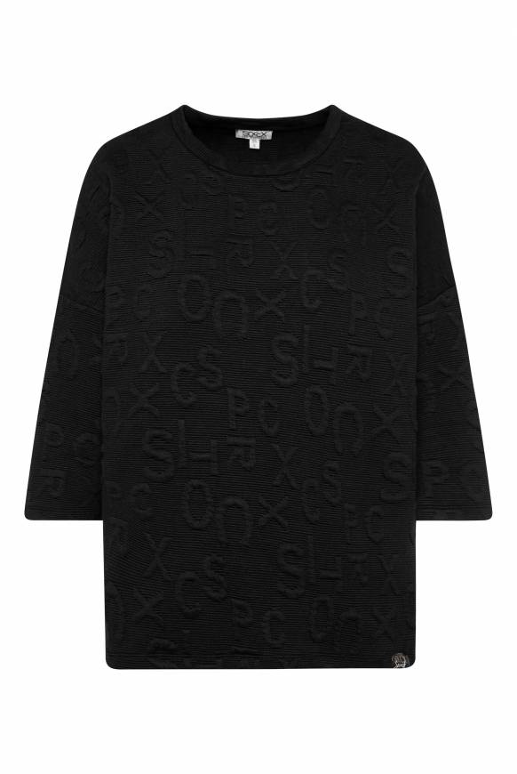 Soccx Sweatshirt mit Intarsia-Artwork black Valentinstagsangebot