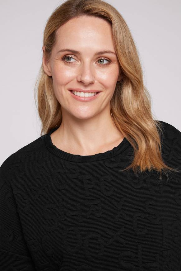 Soccx Sweatshirt mit Intarsia-Artwork black Valentinstagsangebot