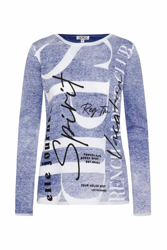 Soccx Pullover mit Acid Prints vividblue Große Rabatte