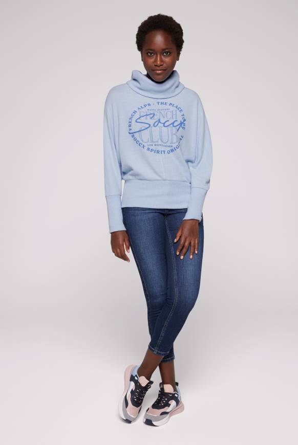 Soccx Rollkragenpullover mit Fledermausärmeln cool blue Kauf eins, bekomm eins gratis