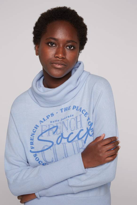 Soccx Rollkragenpullover mit Fledermausärmeln cool blue Kauf eins, bekomm eins gratis