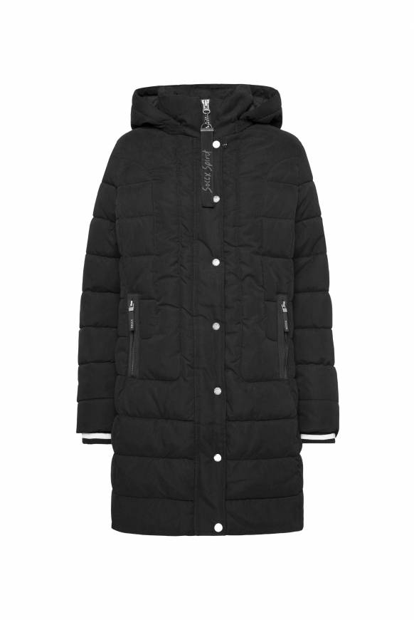 Soccx Peached Parka mit abtrennbarer Kapuze black Riesige Ersparnisse