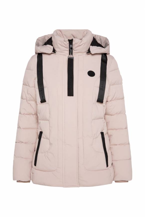Soccx Puffer-Jacke mit abtrennbarer Kapuze light beige Kostenlose Rückgabe
