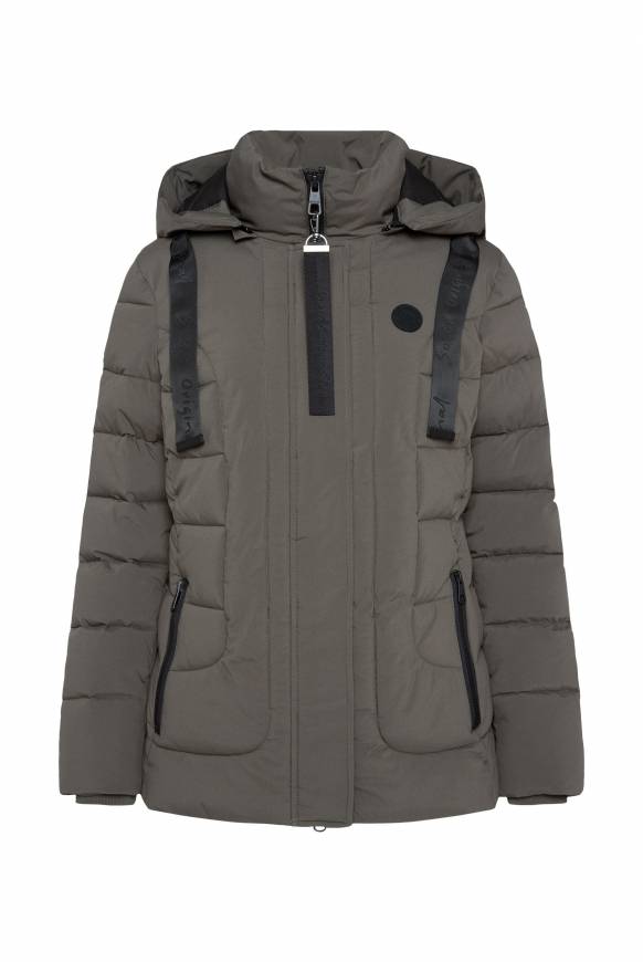 Soccx Puffer-Jacke mit abtrennbarer Kapuze olive Begrenzte Freigabe