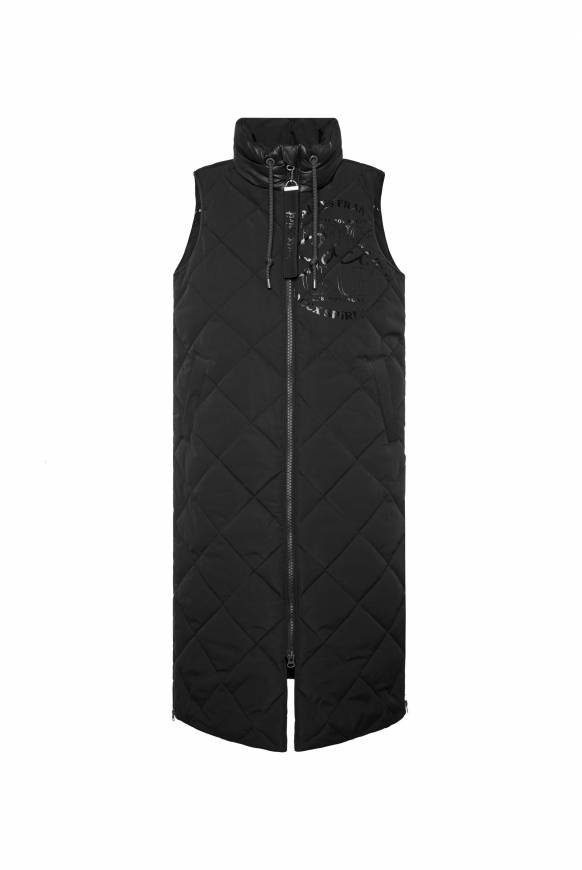 Soccx Lange Steppweste mit Shiny-Details black JETZT KAUFEN