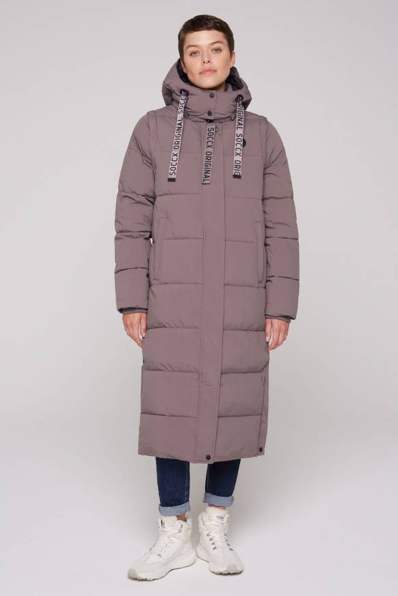 Soccx 2-in-1 Puffer Coat und Weste brown Neueste Stile