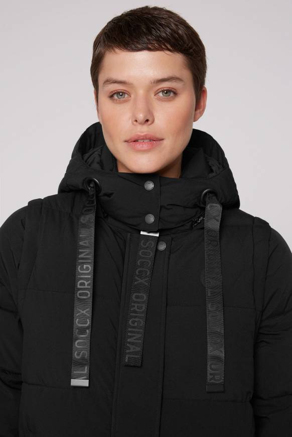 Soccx 2-in-1 Puffer Coat und Weste black Letzter Tag