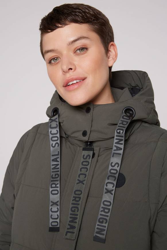 Soccx 2-in-1 Puffer Coat und Weste olive Zeitbegrenzte Promotion