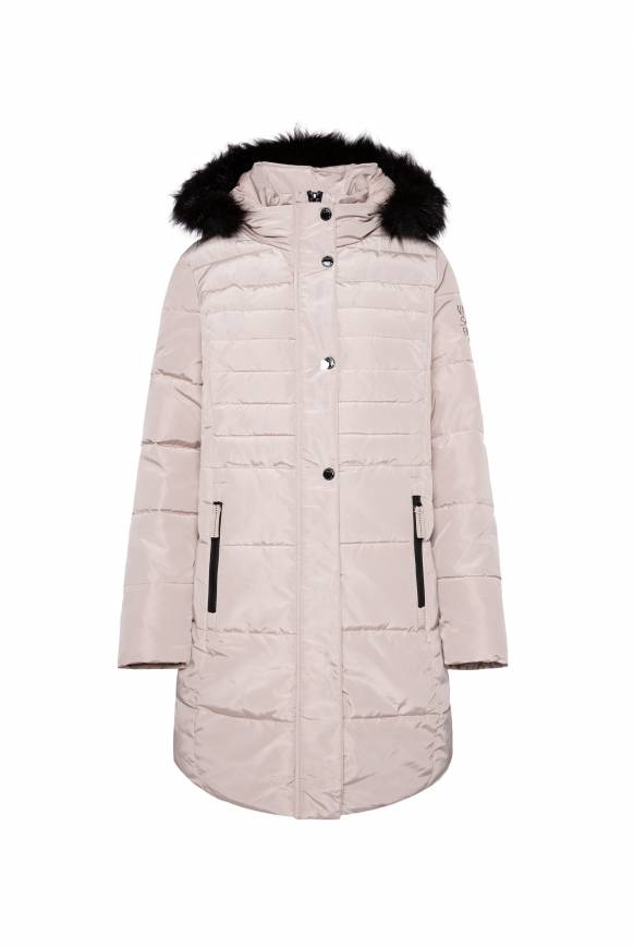 Soccx Stepp-Parka mit abtrennbarer Kapuze und Kunstfell light beige Bis zu 50% Rabatt