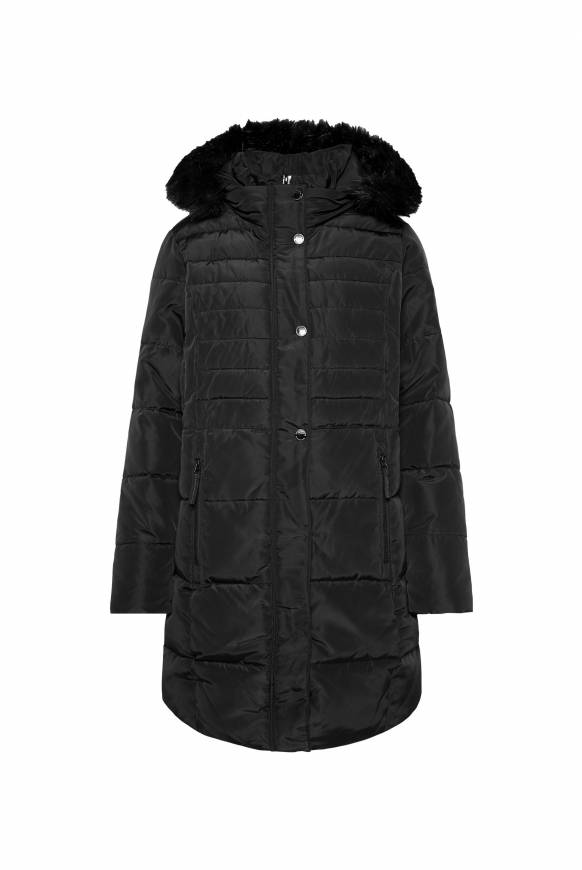 Soccx Stepp-Parka mit abtrennbarer Kapuze und Kunstfell black Bis zu 60% Rabatt
