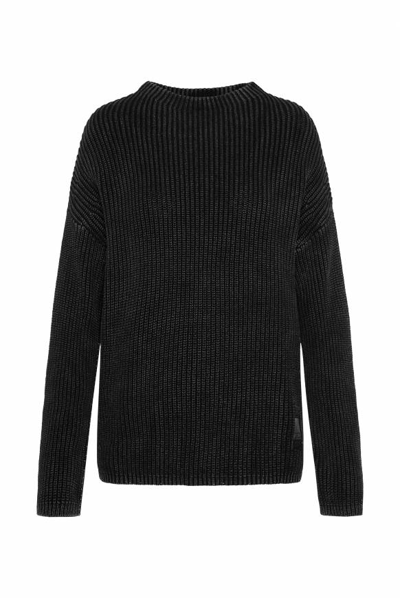 Soccx Rippstrickpullover Stone Washed black Clearance-Verkauf