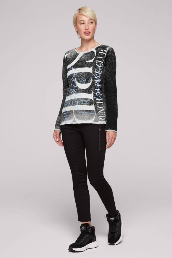 Soccx Pullover mit Acid Prints black Fabrikladen