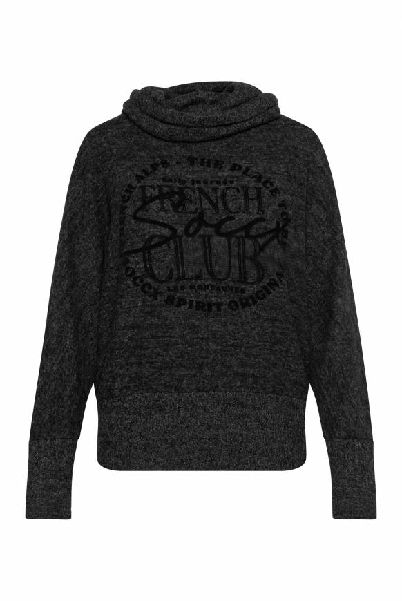 Soccx Rollkragenpullover mit Fledermausärmeln black melange Speichern exportieren