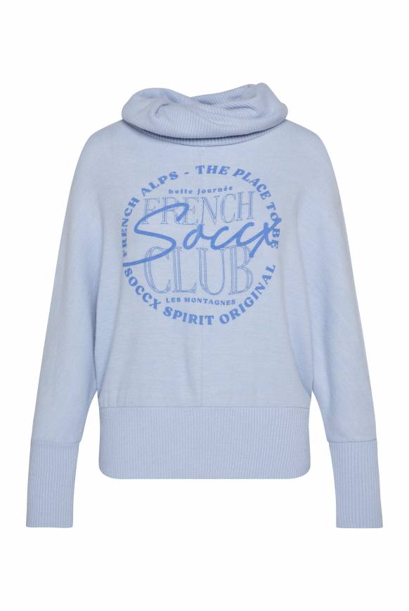 Soccx Rollkragenpullover mit Fledermausärmeln cool blue Black Friday Preise