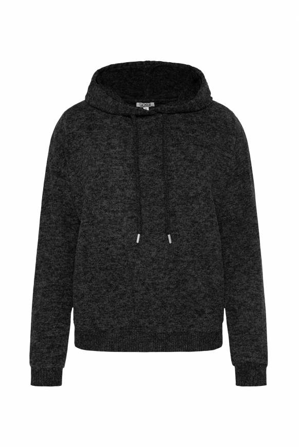 Soccx Basic Hoodie aus Flauschstrick black zollfrei