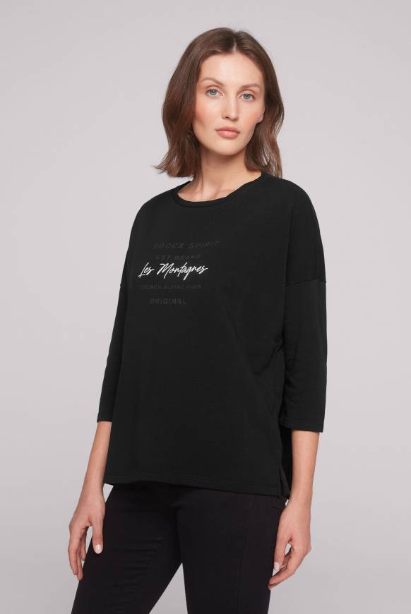 Soccx Sweatshirt mit tonigen Rubber Prints black Blitzverkäufe