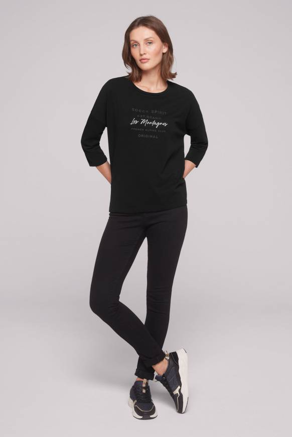 Soccx Sweatshirt mit tonigen Rubber Prints black Blitzverkäufe