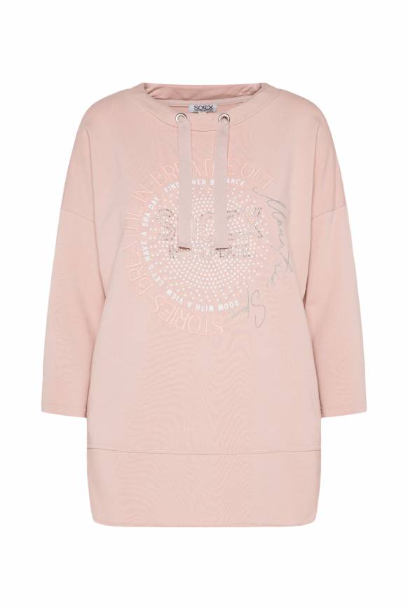 Soccx Shirt mit Stehkragen und Artwork rose blush Exklusivangebot