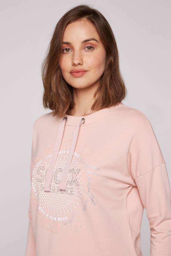 Soccx Shirt mit Stehkragen und Artwork rose blush Exklusivangebot