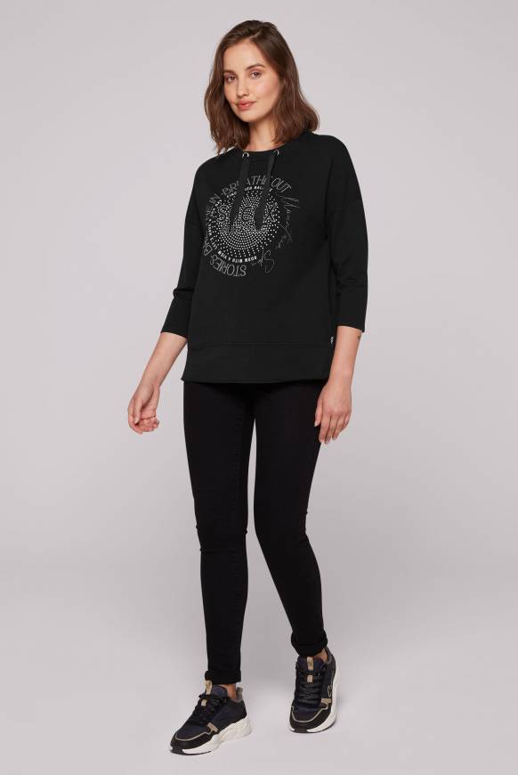Soccx Shirt mit Stehkragen und Artwork black Preisnachlass