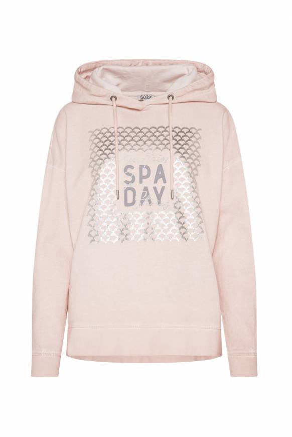 Soccx Hoodie Oil Dyed mit Artwork rose blush Saisonschlussverkauf
