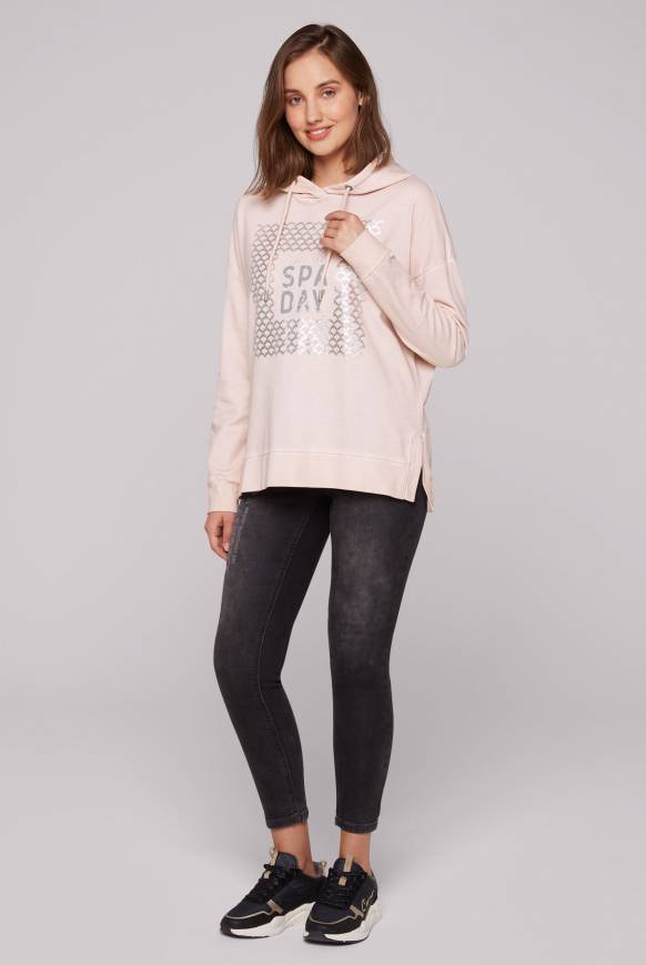 Soccx Hoodie Oil Dyed mit Artwork rose blush Saisonschlussverkauf