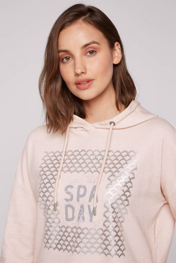 Soccx Hoodie Oil Dyed mit Artwork rose blush Saisonschlussverkauf