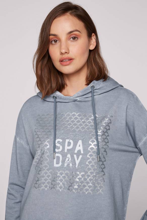 Soccx Hoodie Oil Dyed mit Artwork cold grey Black Friday