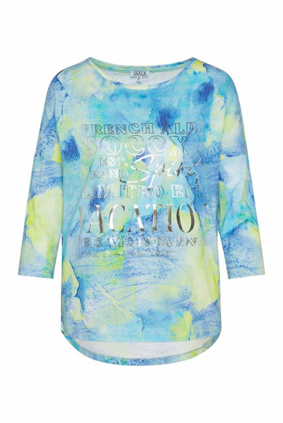 Soccx Shirt mit All Over Print und 3/4-Ärmeln ivory Online Outlet