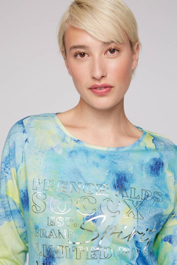 Soccx Shirt mit All Over Print und 3/4-Ärmeln ivory Online Outlet