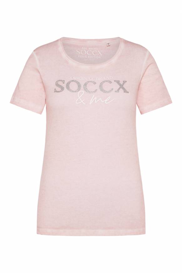 Soccx Basic Logo T-Shirt Oil Dyed rose blush Saisonale Angebote