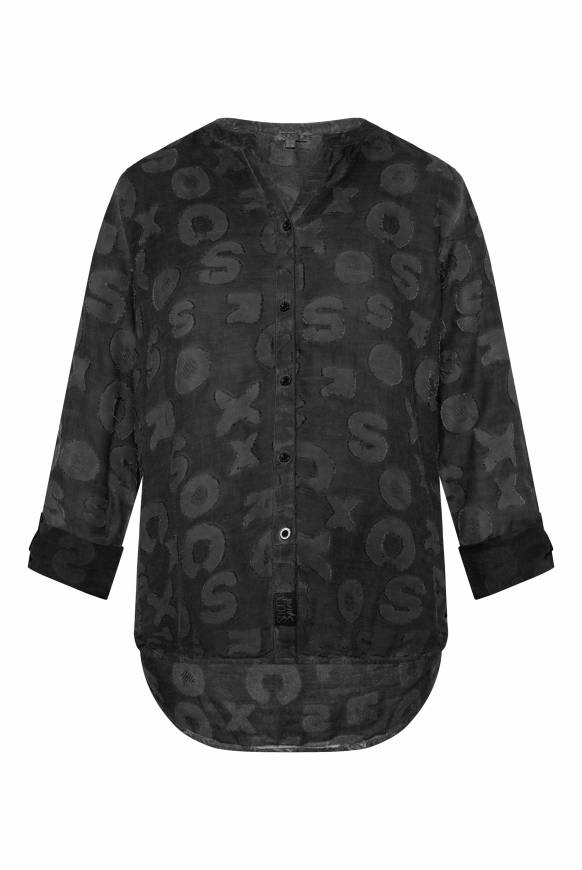 Soccx Bluse Oil Dyed mit Intarsia-Muster black JETZT KAUFEN