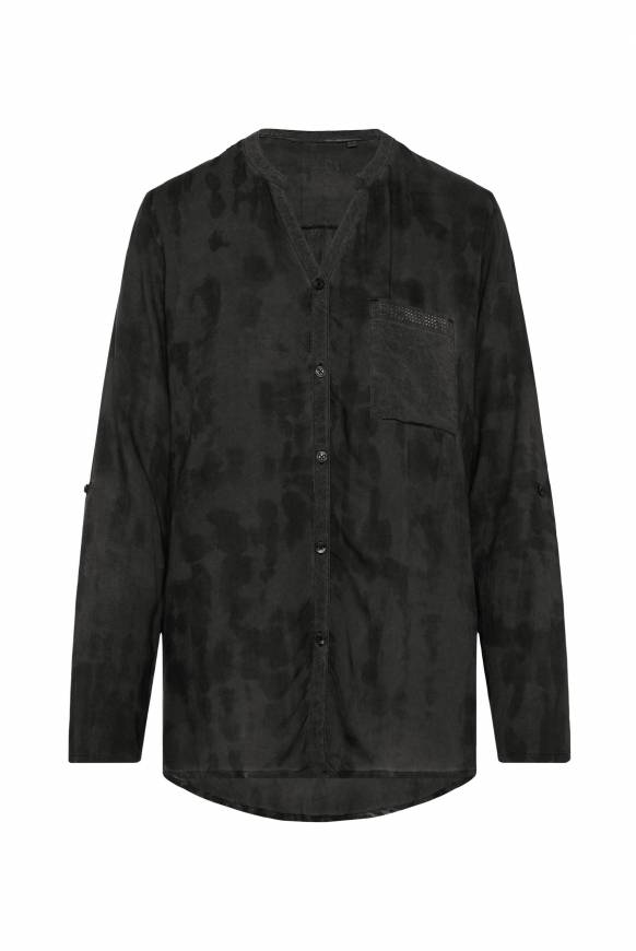 Soccx Langarmbluse mit All Over Print black Bis zu 65% Rabatt