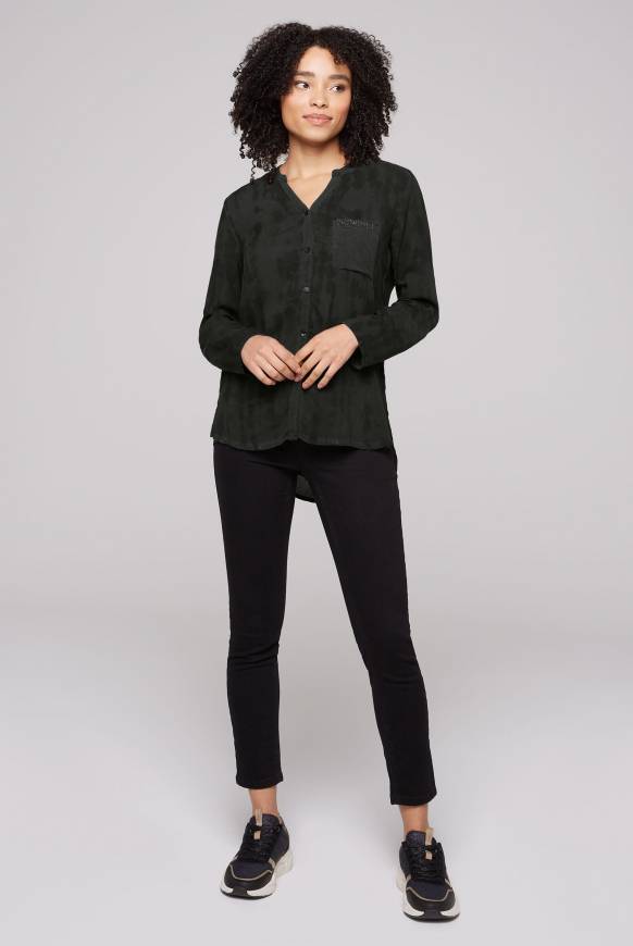 Soccx Langarmbluse mit All Over Print black Bis zu 65% Rabatt