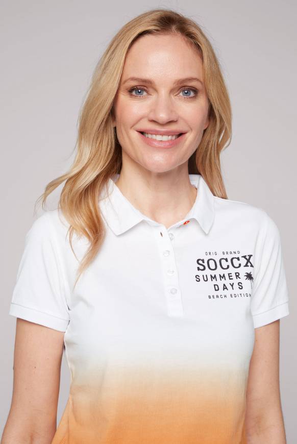 Soccx Poloshirt Dip Dye mit Rücken-Artwork sunstone Begrenzt auf 3 Tage