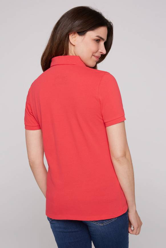 Soccx Poloshirt aus Pikee mit Glitter Print skipper red Online