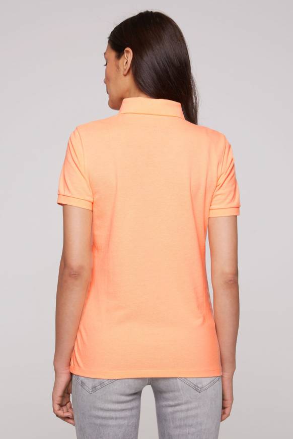 Soccx Kurzarmpolo aus Pikee mit Logo Print speed orange L Verkauf