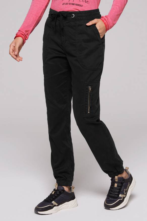 Soccx Cargohose mit Print Artwork black Blitzverkäufe
