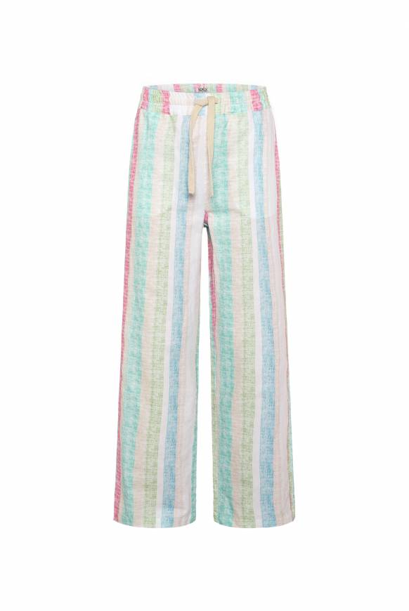 Soccx Bunt gestreifte Leinenhose multi color Limitierter Zeitrabatt