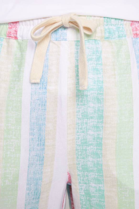 Soccx Bunt gestreifte Leinenhose multi color Limitierter Zeitrabatt