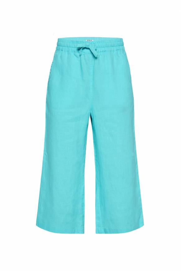 Soccx Culotte aus Leinen mit Elastikbund lagoon blue Fabrikpreis