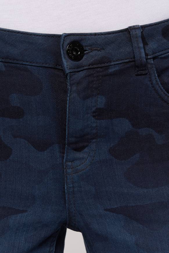 Soccx Jeans MI:RA Slim Fit blue camouflage Online Outlet
