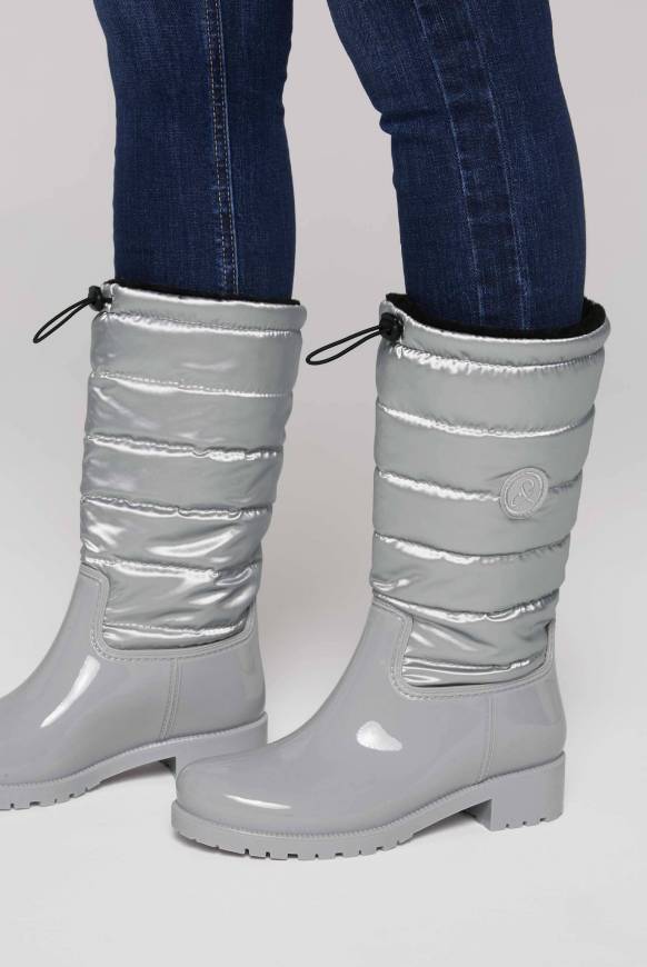 Soccx Gefütteter Gummistiefel mit Steppschaft silver Kauf eins, bekomm eins gratis