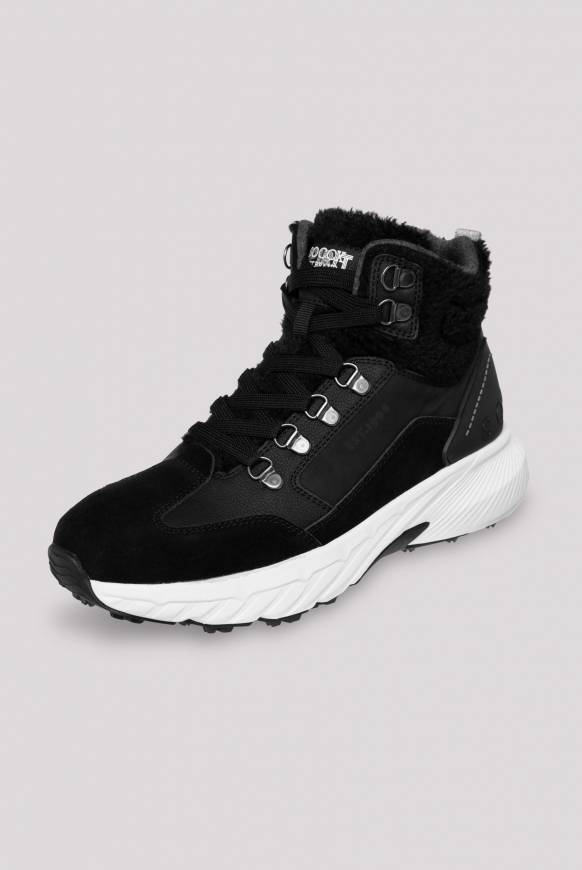 Soccx High Top Sneaker mit Kunstfell-Details black Sonderangebote