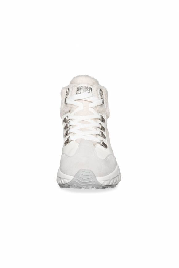 Soccx High Top Sneaker mit Kunstfell-Details ivory Riesige Ersparnisse