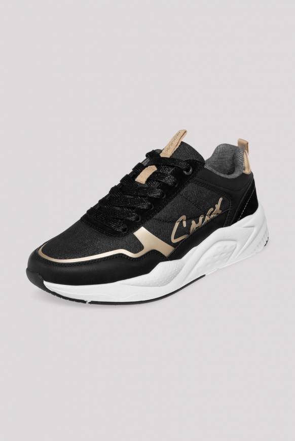 Soccx Leichter Sneaker mit Glitter-Design black