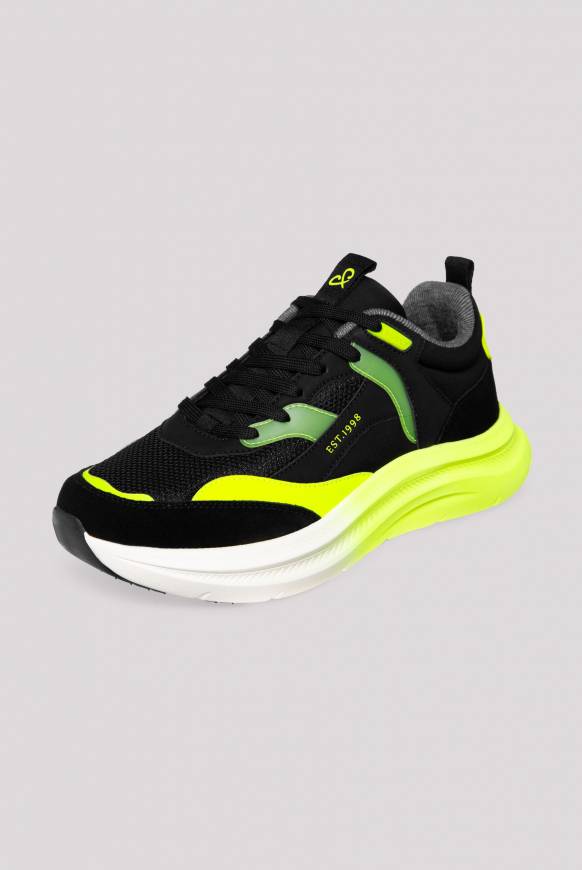 Soccx Sneaker im Materialmix mit Dip-Dye-Sohle black