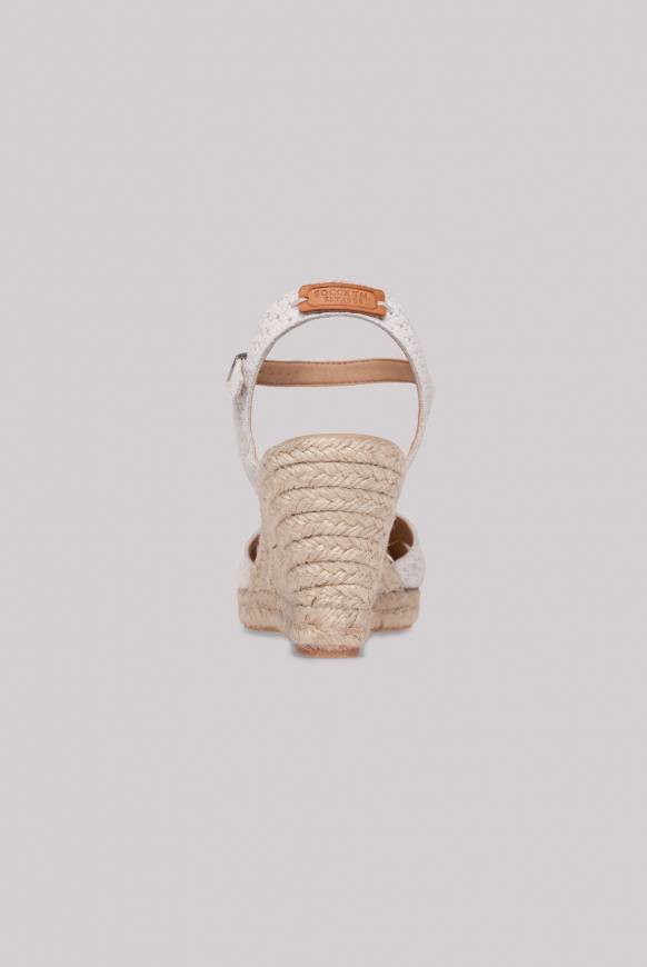 Soccx Veloursleder-Espadrille mit Keilabsatz ivory JETZT KAUFEN